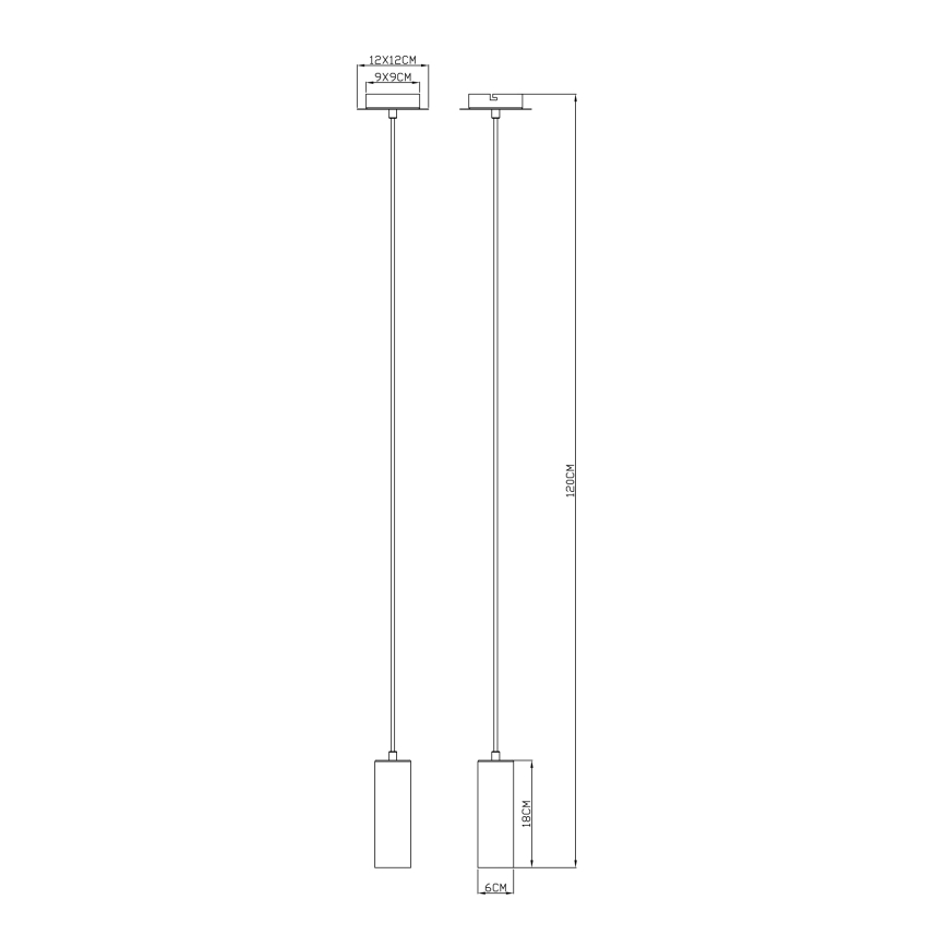 Globo - Kattokruunu johdossa 1xGU10/35W/230V harmaa/ruskea