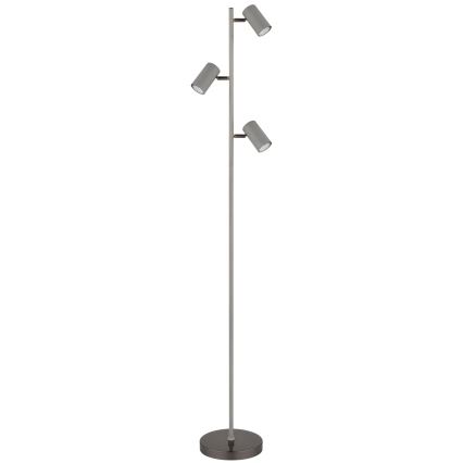 Globo - Lattialamppu 3xGU10/5W/230V harmaa