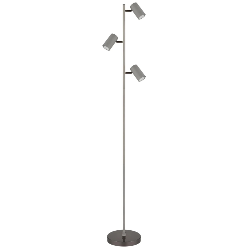 Globo - Lattialamppu 3xGU10/5W/230V harmaa