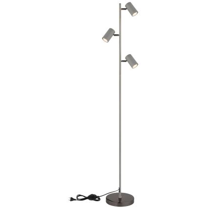 Globo - Lattialamppu 3xGU10/5W/230V harmaa