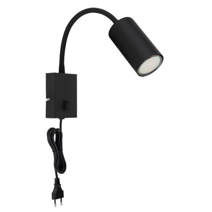 Globo - Joustava seinävalaisin 1xGU10/25W/230V musta