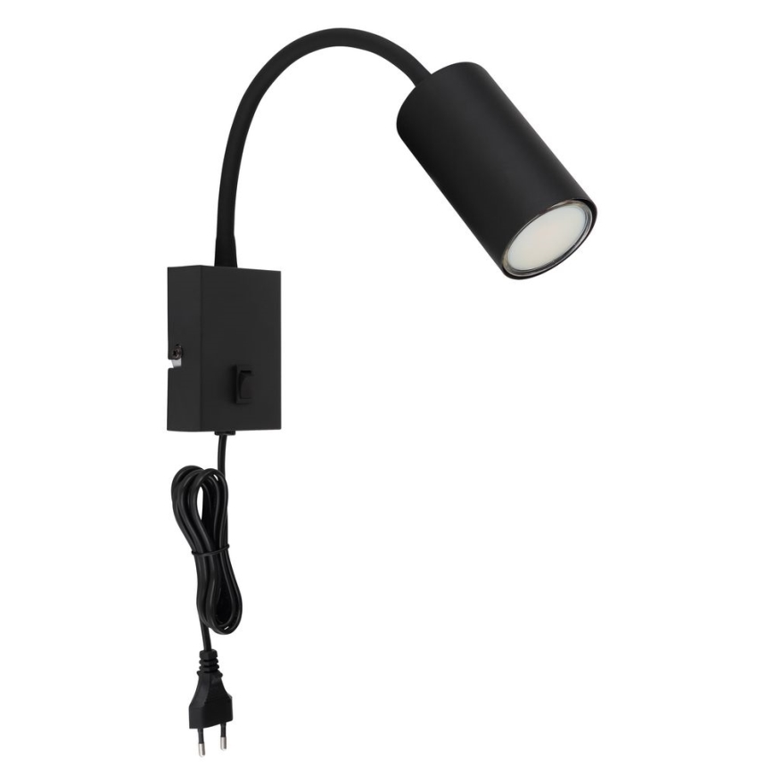 Globo - Joustava seinävalaisin 1xGU10/25W/230V musta