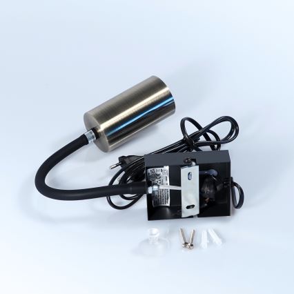 Globo - Joustava seinävalaisin 1xGU10/25W/230V musta/messinki