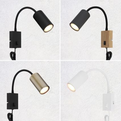 Globo - Joustava seinävalaisin 1xGU10/25W/230V valkoinen