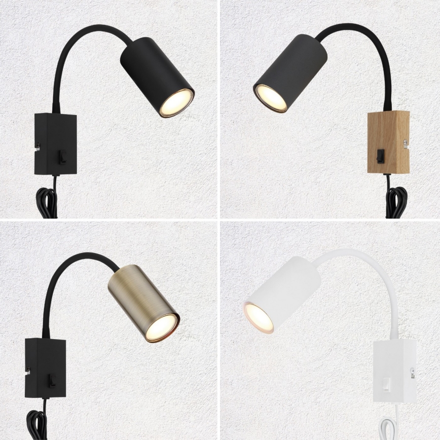 Globo - Joustava seinävalaisin 1xGU10/25W/230V valkoinen