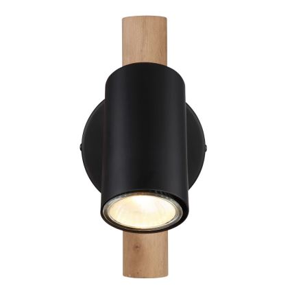 Globo - Seinäkohdevalo 1xGU10/5W/230V puu/metalli