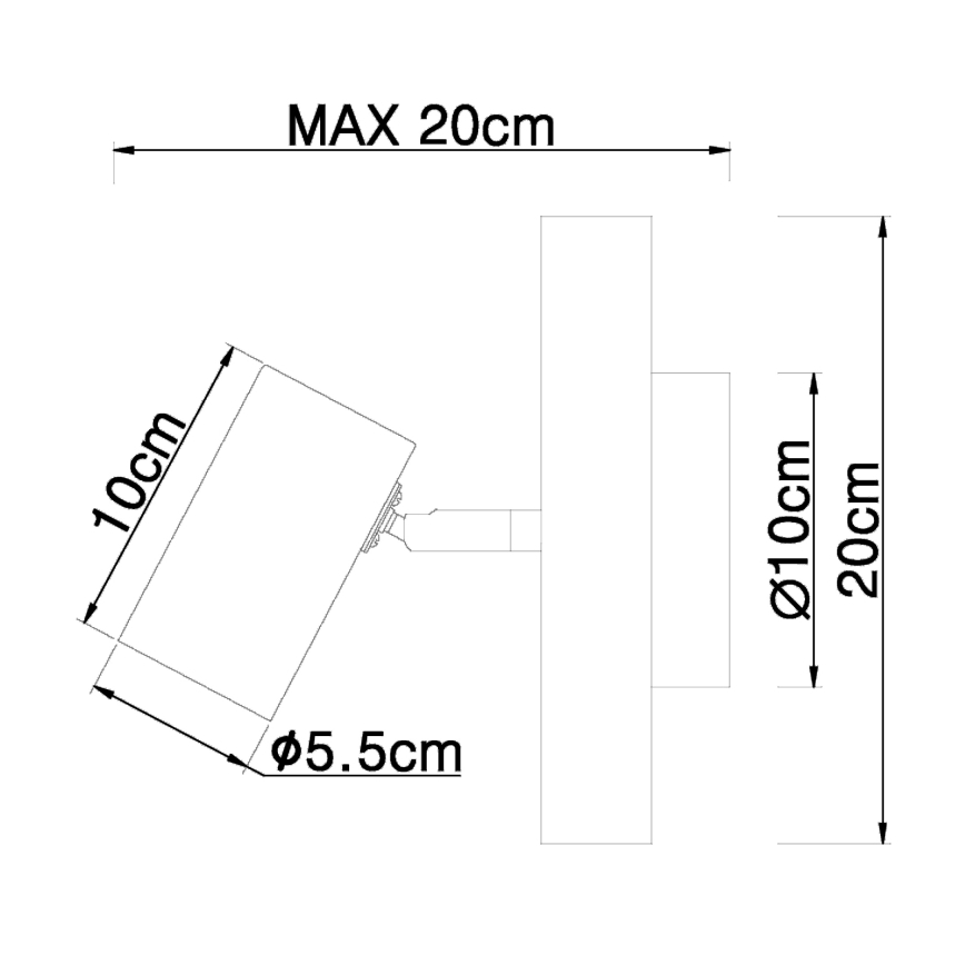Globo - Seinäkohdevalo 1xGU10/5W/230V puu/metalli
