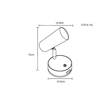 Globo - Himmennettävä LED-seinävalaisin LED/0,4W/3,7V 1800 mAh