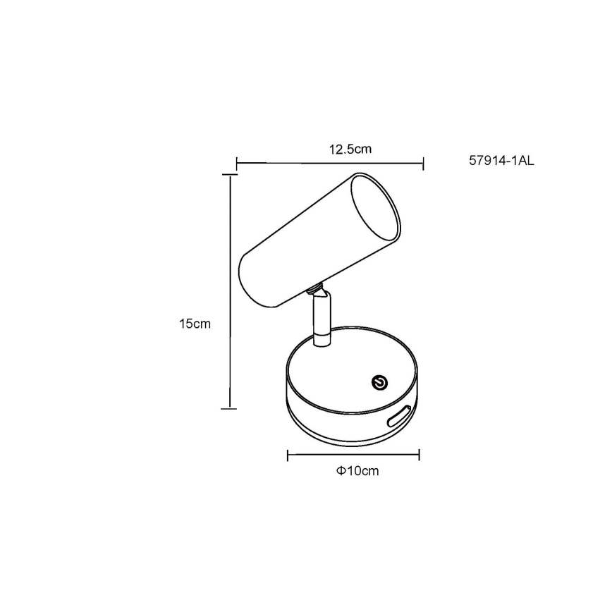 Globo - Himmennettävä LED-seinävalaisin LED/0,4W/3,7V 1800 mAh