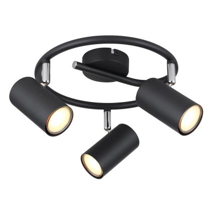Globo - Kohdevalo 3xGU10/25W/230V musta