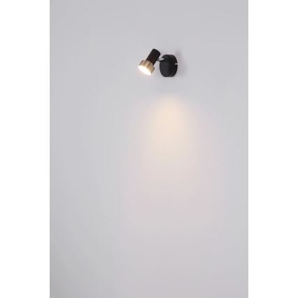 Globo - Seinäkohdevalo 1xGU10/25W/230V musta/hopea