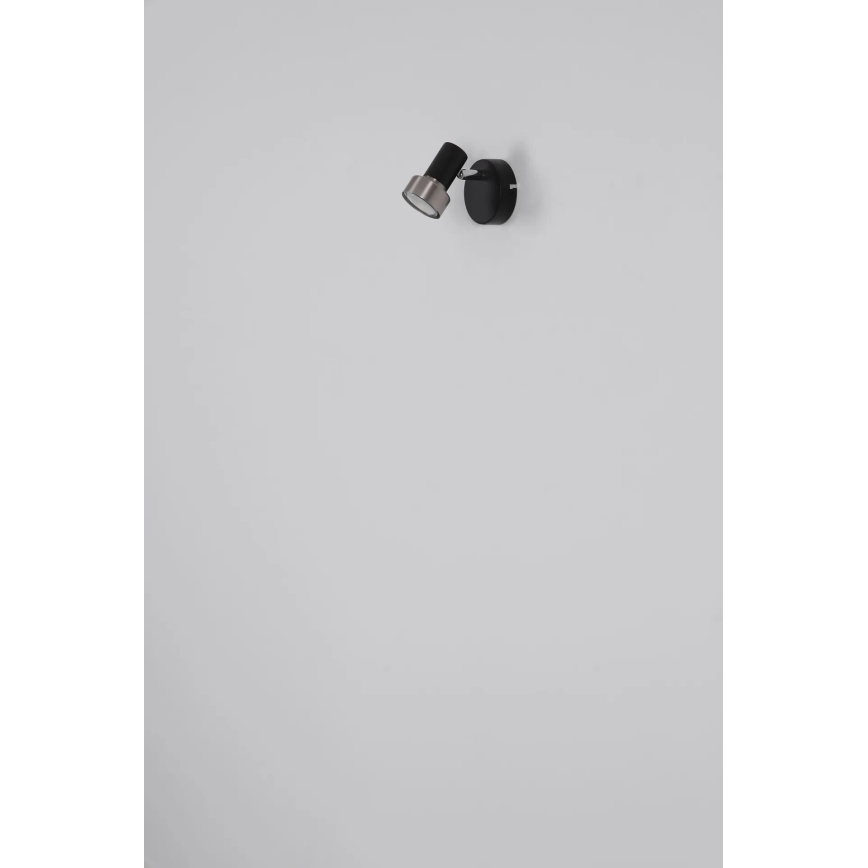 Globo - Seinäkohdevalo 1xGU10/25W/230V musta/hopea