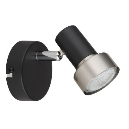 Globo - Seinäkohdevalo 1xGU10/25W/230V musta/hopea