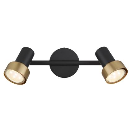 Globo - Kohdevalo  2xGU10/25W/230V musta/kulta