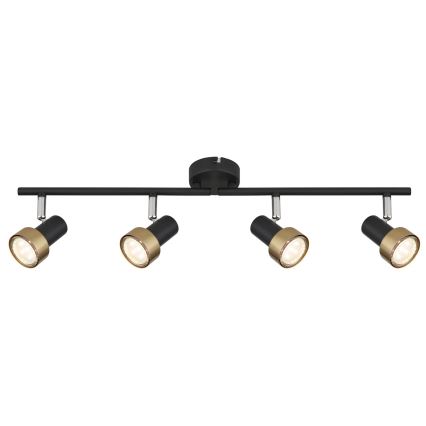 Globo - Kohdevalo  4xGU10/25W/230V musta/kulta