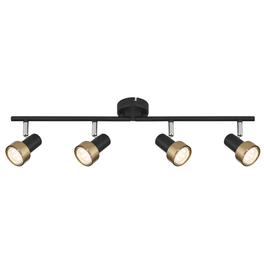 Globo - Kohdevalo  4xGU10/25W/230V musta/kulta
