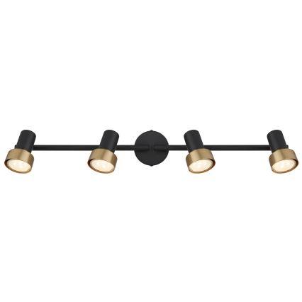 Globo - Kohdevalo  4xGU10/25W/230V musta/kulta