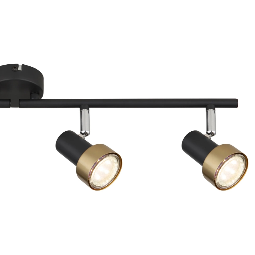 Globo - Kohdevalo  4xGU10/25W/230V musta/kulta