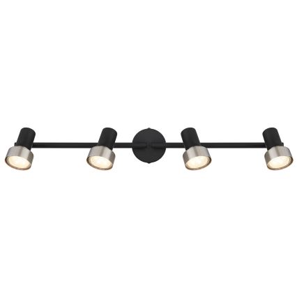 Globo - Kohdevalo  4xGU10/25W/230V musta/hopea