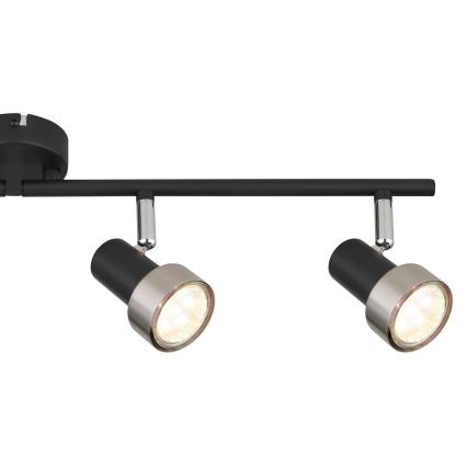 Globo - Kohdevalo  4xGU10/25W/230V musta/hopea
