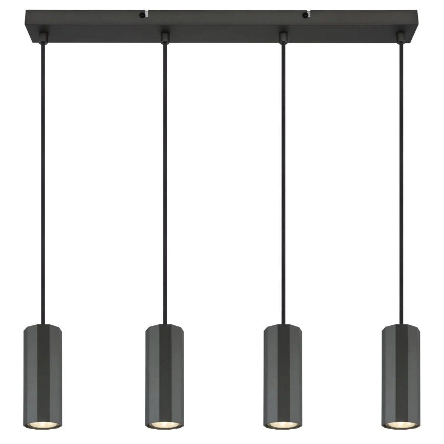 Globo - Kattokruunu johdossa 4xGU10/25W/230V musta