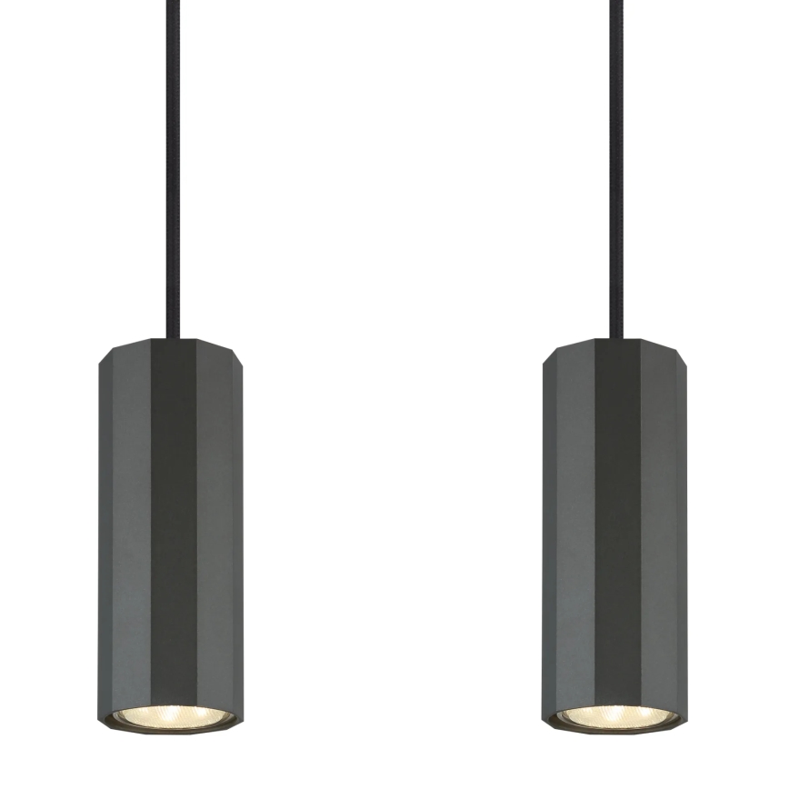 Globo - Kattokruunu johdossa 4xGU10/25W/230V musta
