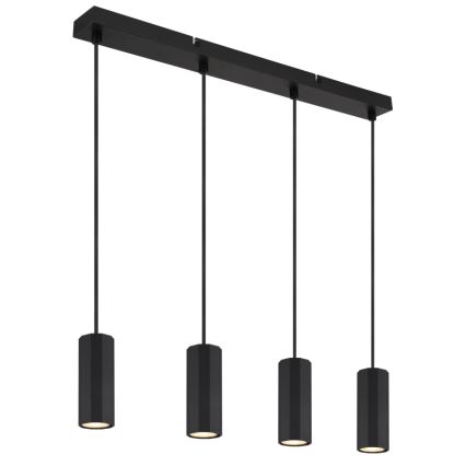 Globo - Kattokruunu johdossa 4xGU10/25W/230V musta