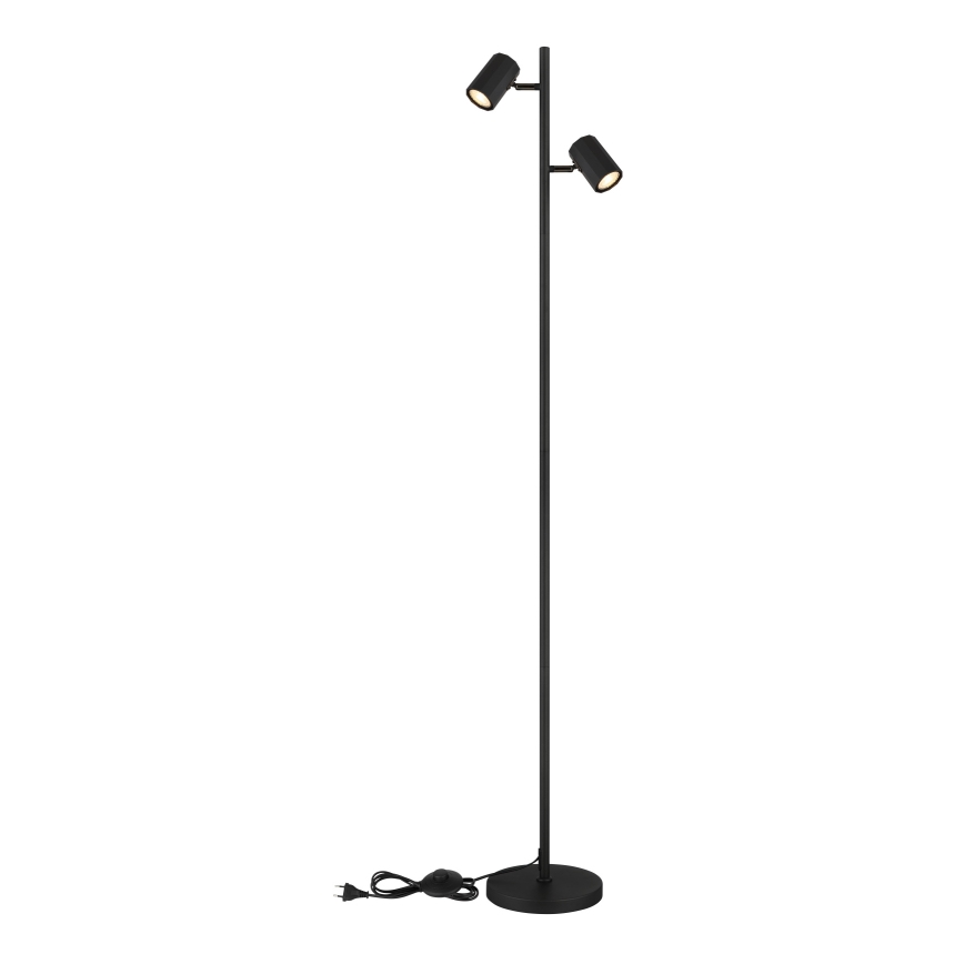 Globo - Lattialamppu 2xGU10/5W/230V musta