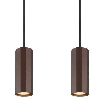 Globo - Kattokruunu johdossa 4xGU10/25W/230V ruskea