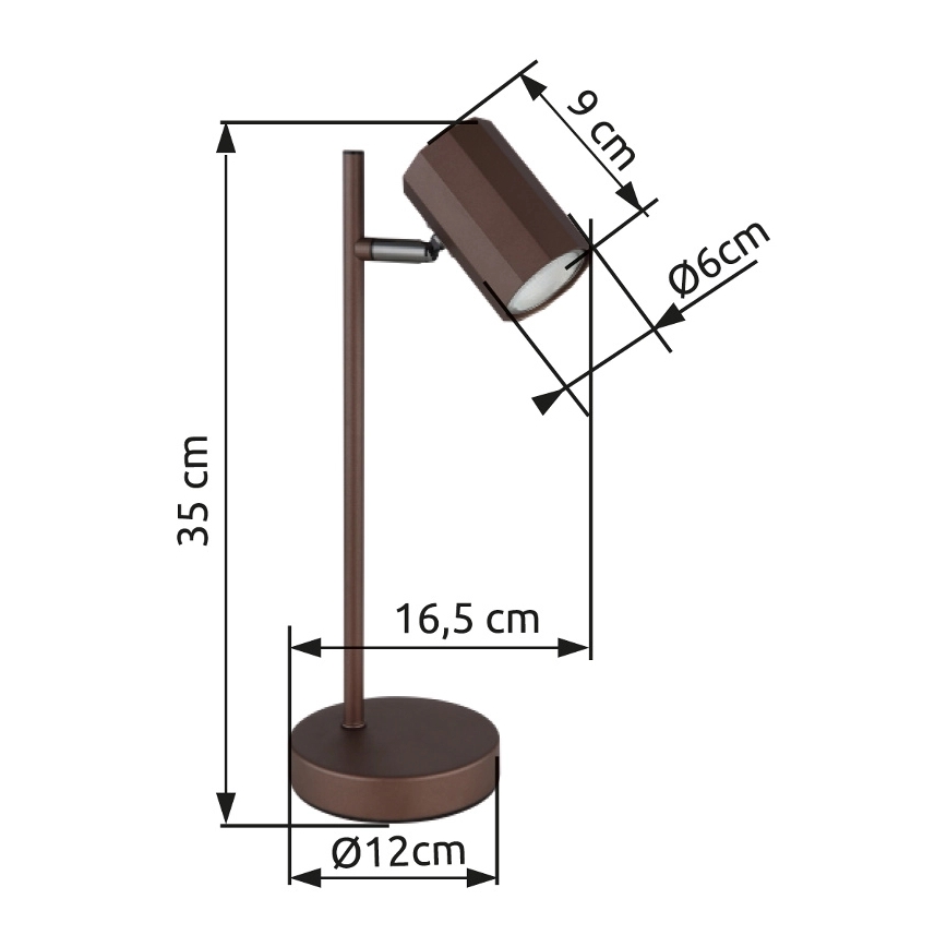 Globo - Pöytävalaisin 1xGU10/5W/230V ruskea