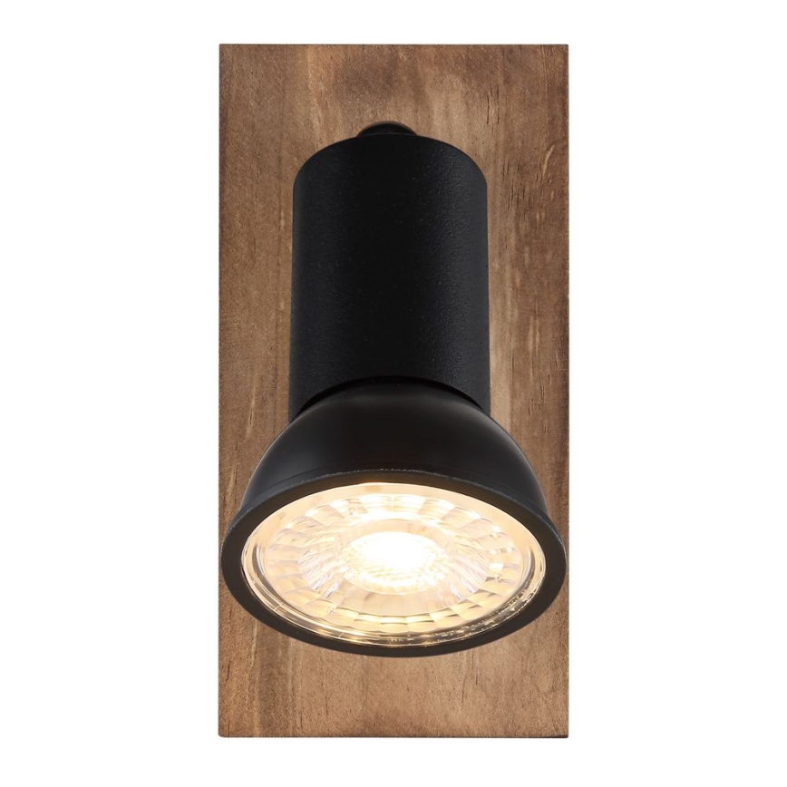 Globo - Seinäkohdevalo 1xGU10/35W/230V puu/musta