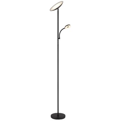 Globo - LED himmennettävä lattiavalaisin LED/20W/230V+ LED/5W 3000/4000/6500K musta