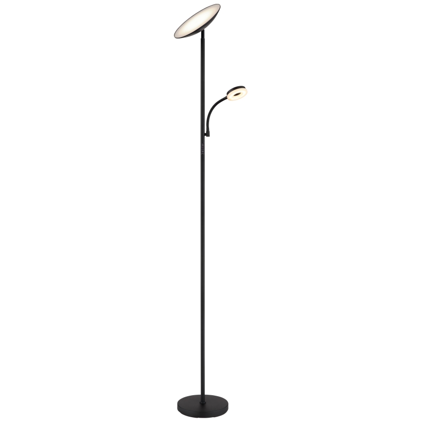 Globo - LED himmennettävä lattiavalaisin LED/20W/230V+ LED/5W 3000/4000/6500K musta