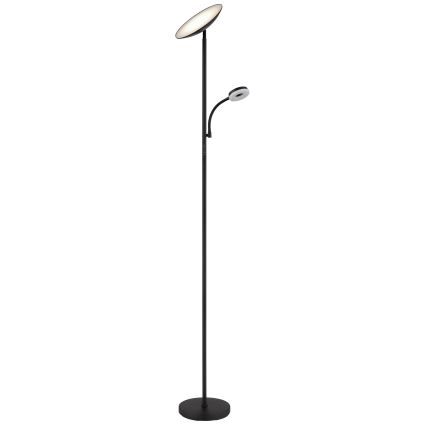 Globo - LED himmennettävä lattiavalaisin LED/20W/230V+ LED/5W 3000/4000/6500K musta