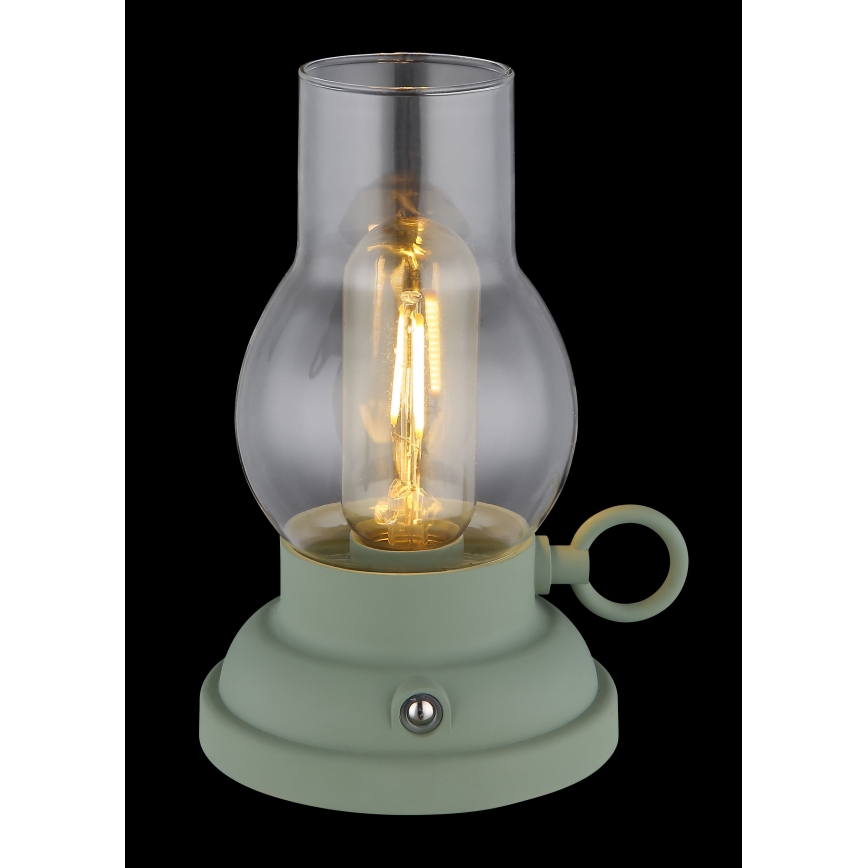 Globo - LED himmennettävä ladattava kosketuspöytävalaisin LED/1W/3,7V 1200 mAh vihreä