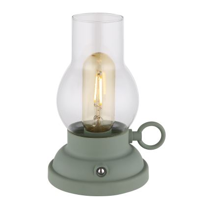 Globo - LED himmennettävä ladattava kosketuspöytävalaisin LED/1W/3,7V 1200 mAh vihreä