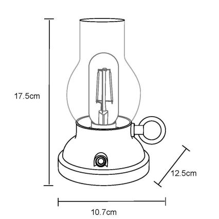 Globo - LED himmennettävä ladattava kosketuspöytävalaisin LED/1W/3,7V 1200 mAh vihreä