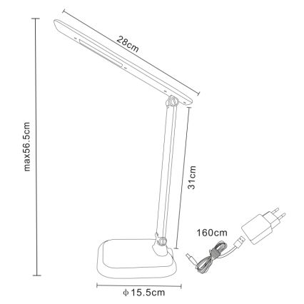 Globo - Himmennettävä LED-pöytävalaisin LED/7W/230V