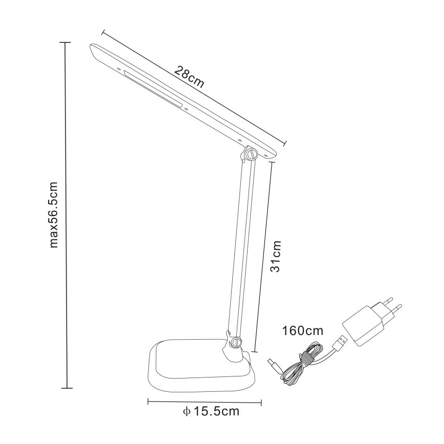 Globo - Himmennettävä LED-pöytävalaisin LED/7W/230V