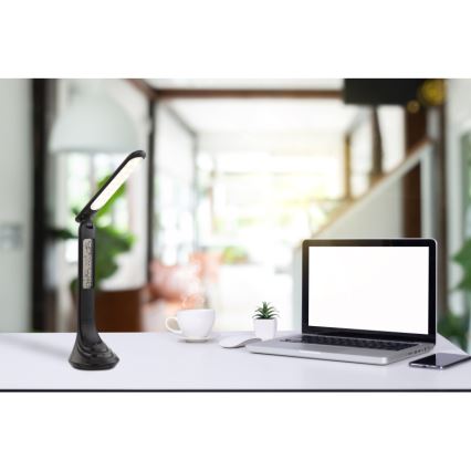 Globo - LED Himmennettävä ja ladattava pöytälamppu kanssa näyttö LED/4W/230V 2200 mAh musta