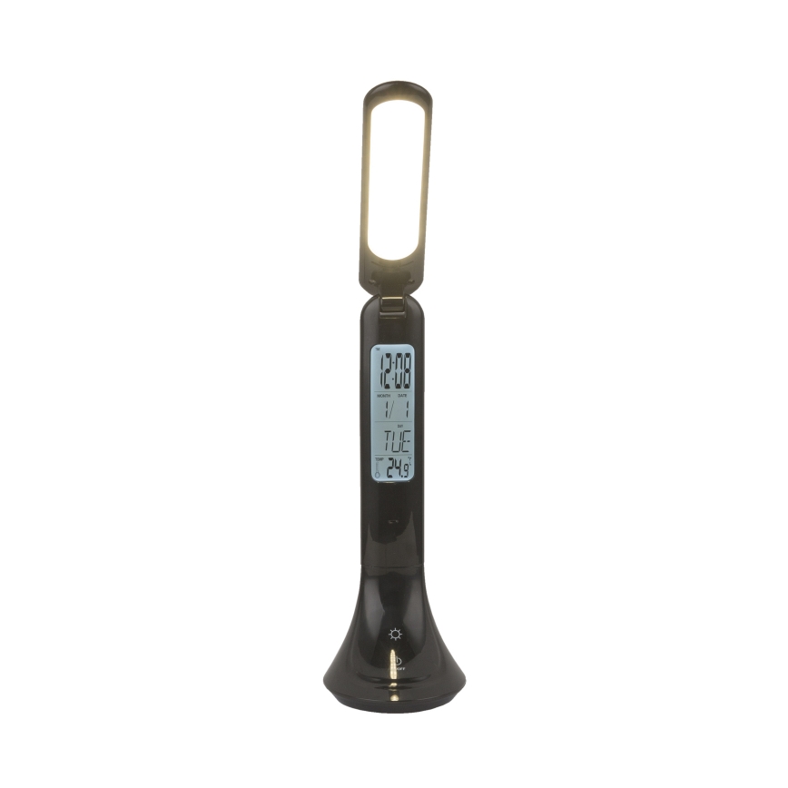 Globo - LED Himmennettävä ja ladattava pöytälamppu kanssa näyttö LED/4W/230V 2200 mAh musta