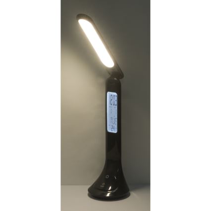Globo - LED Himmennettävä ja ladattava pöytälamppu kanssa näyttö LED/4W/230V 2200 mAh musta