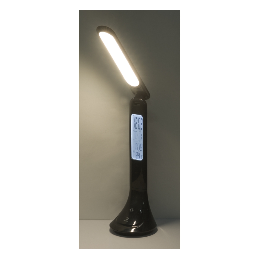 Globo - LED Himmennettävä ja ladattava pöytälamppu kanssa näyttö LED/4W/230V 2200 mAh musta