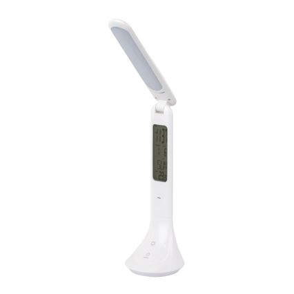 Globo - LED Himmennettävä ja ladattava pöytälamppu kanssa näyttö LED/4W/230V 2200 mAh valkoinen