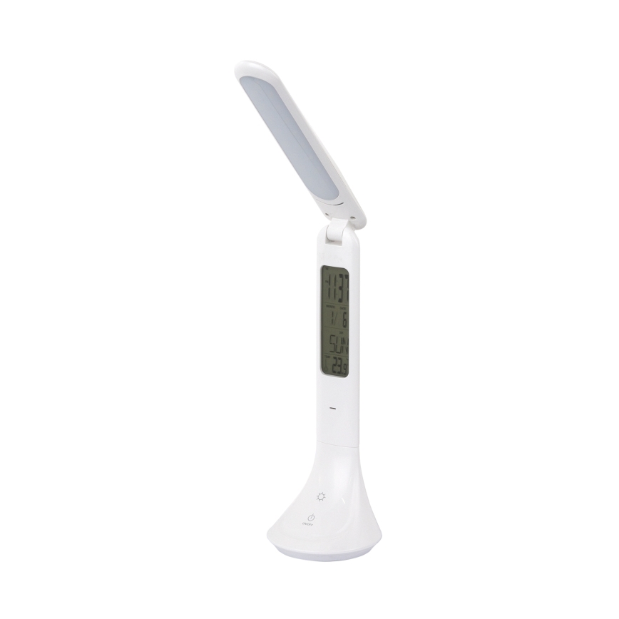 Globo - LED Himmennettävä ja ladattava pöytälamppu kanssa näyttö LED/4W/230V 2200 mAh valkoinen