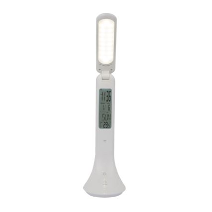 Globo - LED Himmennettävä ja ladattava pöytälamppu kanssa näyttö LED/4W/230V 2200 mAh valkoinen