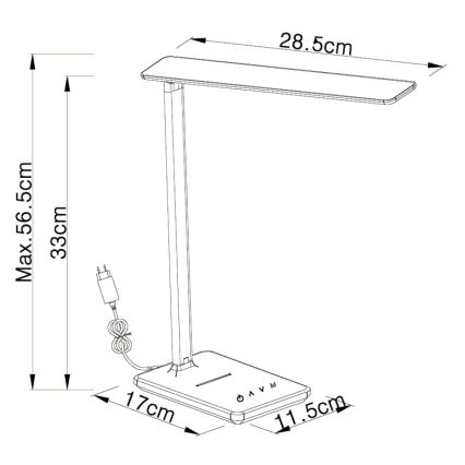 Globo - Himmennettävä LED-pöytävalaisin LED/5W/230V