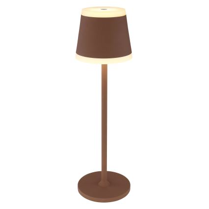Globo - LED Himmennettävä ladattava kosketuspöytävalaisin LED/4,6W/3,7V 3000K 1800mAh ruskea IP54