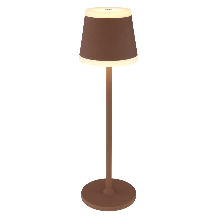 Globo - LED Himmennettävä ladattava kosketuspöytävalaisin LED/4,6W/3,7V 3000K 1800mAh ruskea IP54