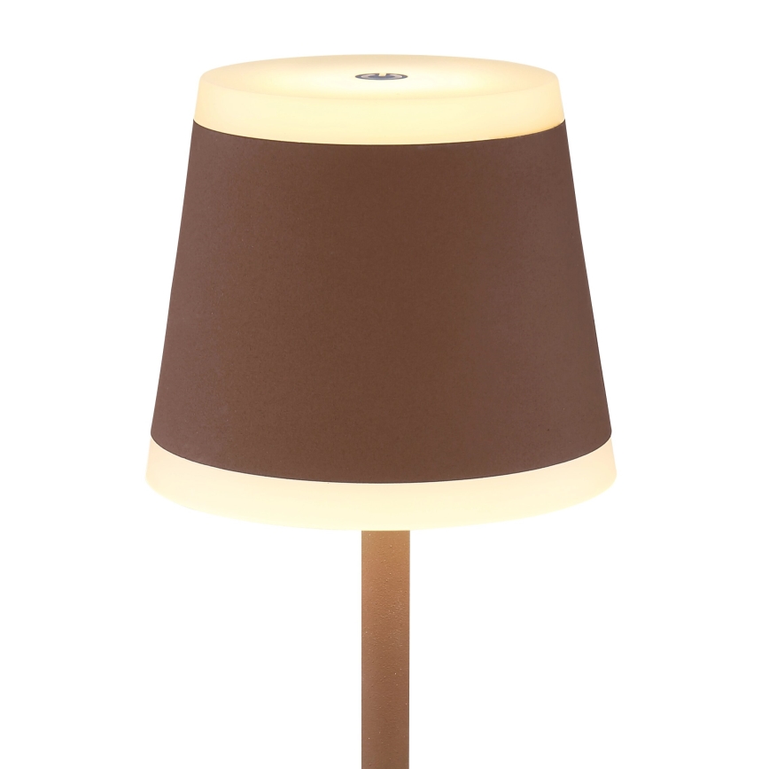 Globo - LED Himmennettävä ladattava kosketuspöytävalaisin LED/4,6W/3,7V 3000K 1800mAh ruskea IP54